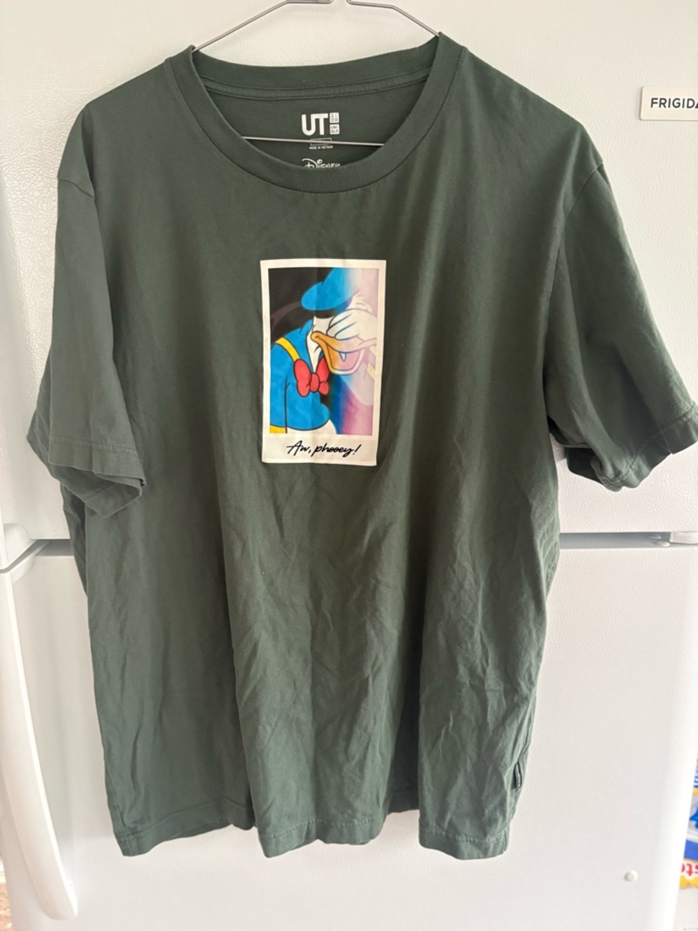 Uniqlo Donald Duck Graphic Tee - Forest Green with Multicolor Print